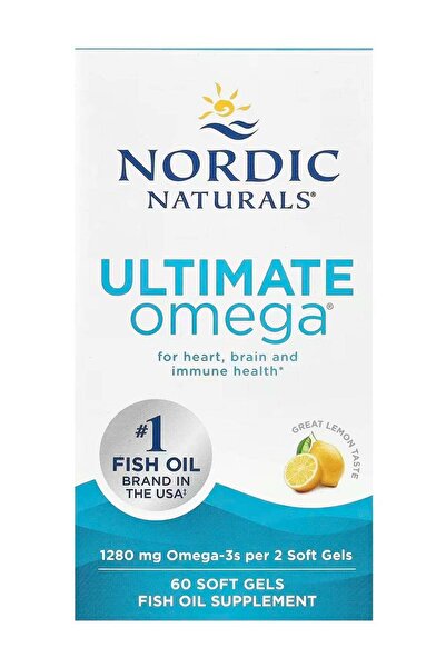 Nordic Naturals Nordic Naturals Ultra Omega-3 Lemon Flavor 60 Softgels (640 mg per Softgel)