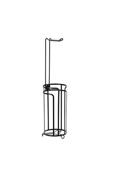 divendi-ro Set of 2 toilet paper holders, metal, 60cm high, black