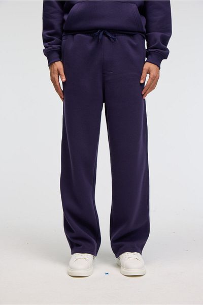 GRIMELANGE Benson Men's Drawcord Elastic Waist Relaxed Fit Purple Sweatpants