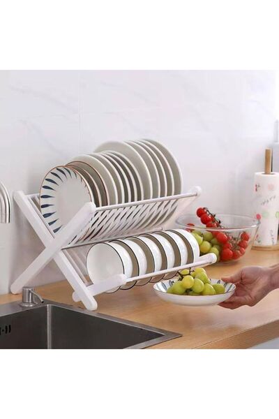 MOSTAFA Foldable dish and utensil drying rack