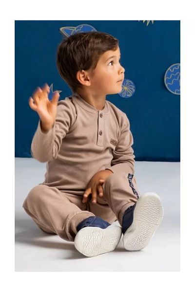 Nicol Long Sleeve Polo Shirt (182138) 'Star' Brown Size 92