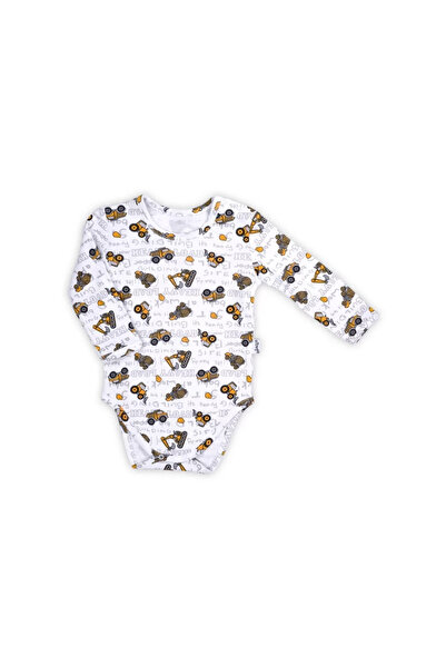 Nicol Body cu maneca lunga (181097) Colectia "Big Trucks" Alb Marimea 92