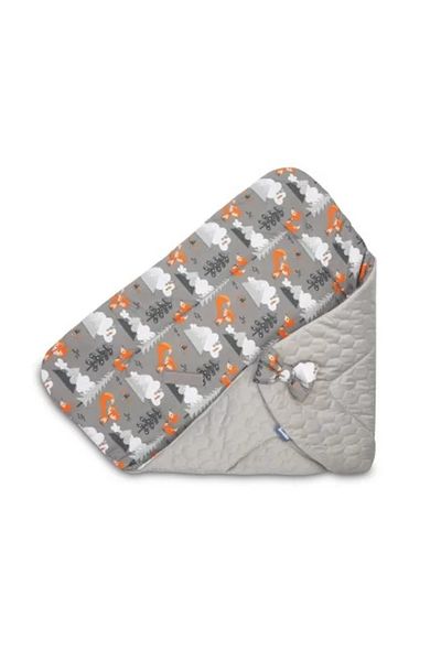 Sensillo Newborn Blanket Velvet Wrap Grey Mountains 75 x 75 cm