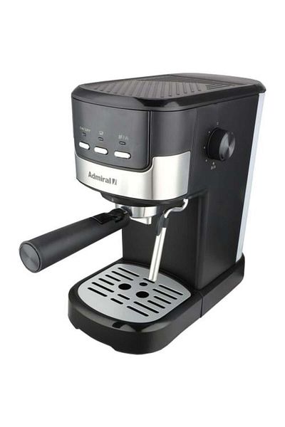 Admiral Coffee Maker, Espresso, Cappuccino, Latte, 1.25 Liters, 2 Cups, Black - ADCM8502
