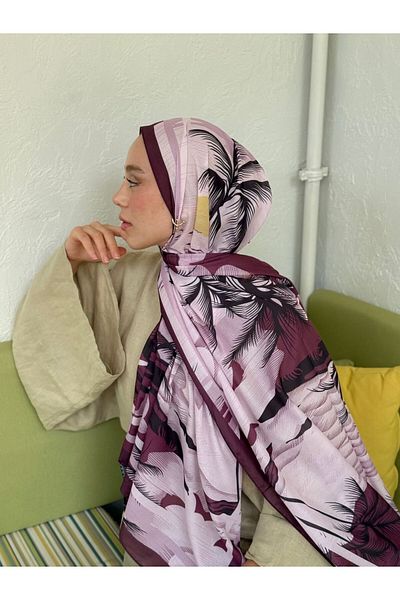 Modakaşmir شال لينا بنمط النخيل