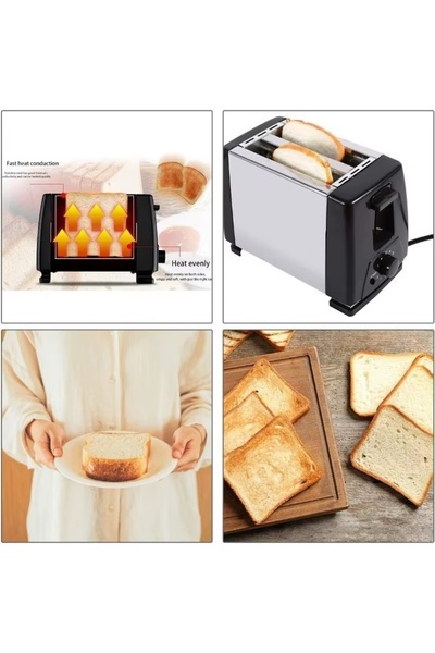 divendi-ro Toaster, RAF R262, 750 W, 6 toasting steps, 19.5x12x21 cm, black-silver