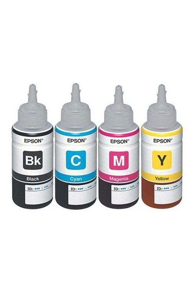 EPSON 664 4-Piece Refillable Ink Bottle Black/Cyan/Magenta/Yellow