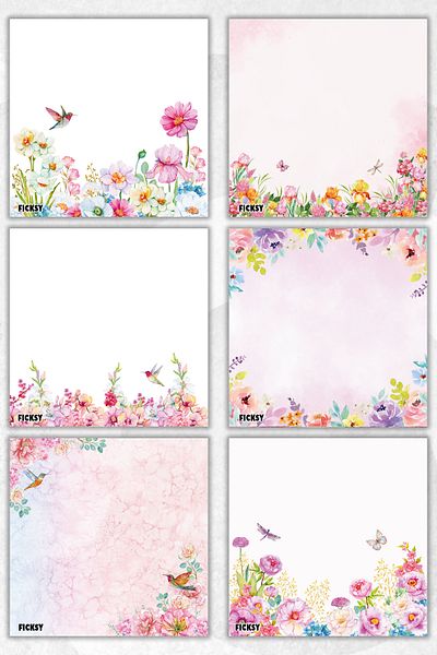 Ficksy Flower Memo Pad - 9*9 cm Size - 50 Sheets - Notepad - Memopad - Note Paper - to Do List - Notebook