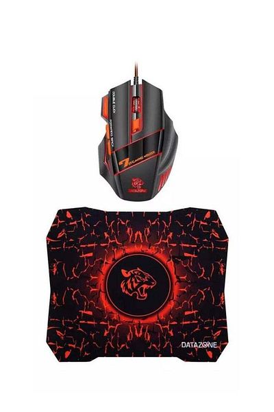 Datazone 2-In-1 Kit Gaming Mouse And Mouse Pad Black/Orange