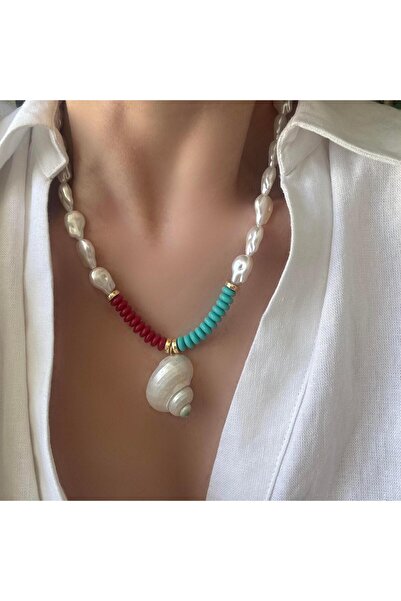Venus Design Deniz Kabuğu Boncuk Kolye
