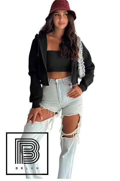 BRLKN Women's Crop Cardigan
