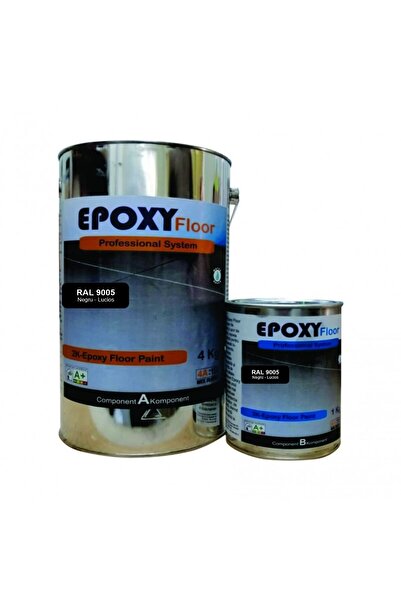 OEM Vopsea Epoxidica Garaj Neagra RAL 9005-Trafic Auto 5 Kg Epoxy Floor