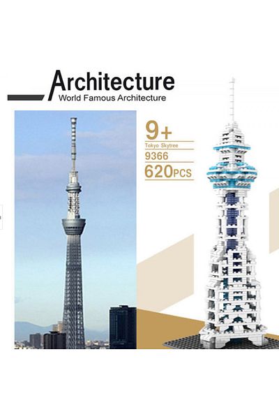 OEM Puzzle 3D, Architecture World Famous, Tokyo Skytree, 620 piese, 9+ ani