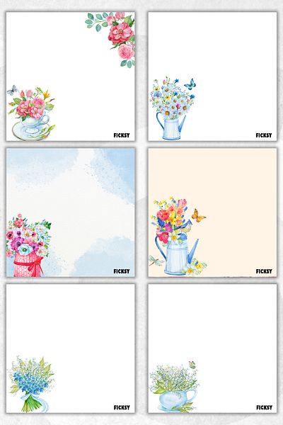 Ficksy Flower Memo Pad - 9*9 cm Size - 50 Sheets - Notepad - Memopad - Note Paper - to Do List - Notebook