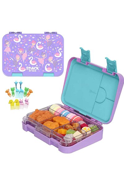 Snack Attack صندوق غداء TM Bento للأطفال بلون أرجواني فاتح وراقصة باليه