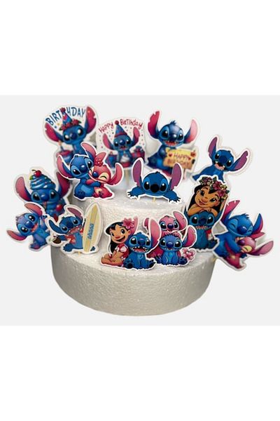 Lilo & Stitch Set cake decorations Stitch 3-10cm