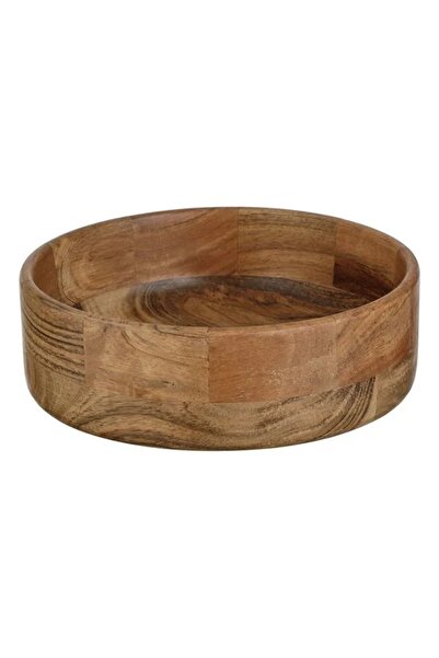 divendi-ro Round bowl, wooden, capacity 1,5L, diameter 21.5x7.5cm, brown