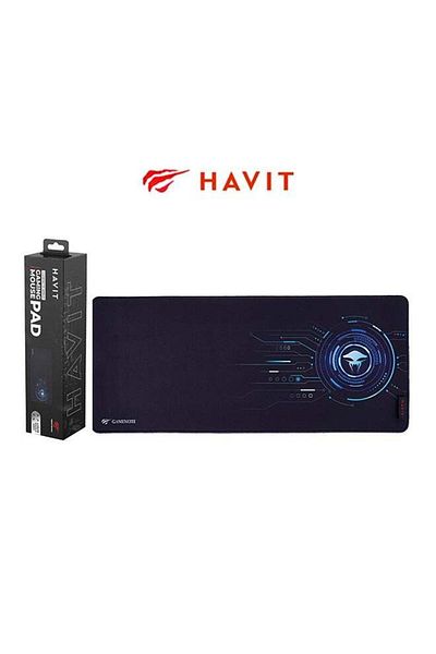 Havit Gaming Mouse Pad With Edging, Large Computer Desk Pad Black, 700*300mm Waterproof Pad, Foldable, Sui