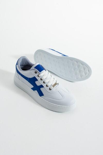 L.A Polo Beyaz Mavi Erkek Sneaker