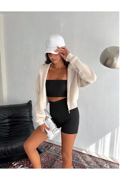 BRLKN Women's Crop Cardigan