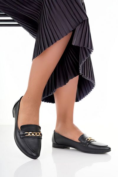 Firibu Women's Ballerinas Black Strappy Belted Lightweight Comfortable Stylish Business Office Daily Shoes Campaign Shoes