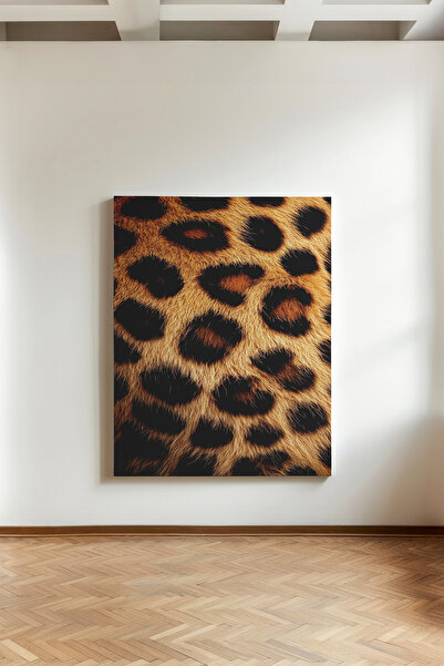 Kanvaspera Tüy Deseni Leopar, Zebra, Kaplan - Kanvas Tablo - Vahşi Doğa, Safa...