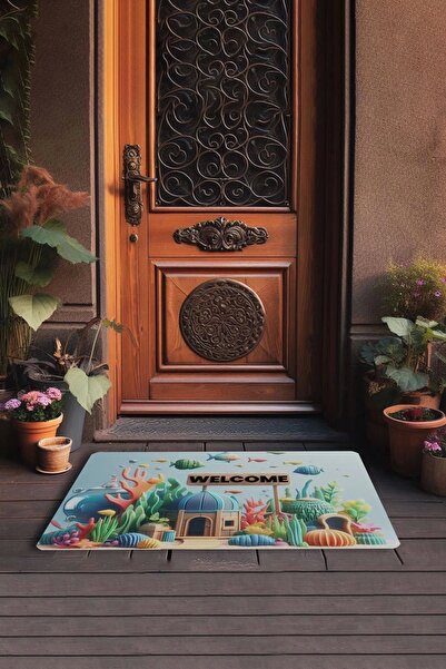 Valerine Life Aquarium City Welcome Door Mat 45x70cm