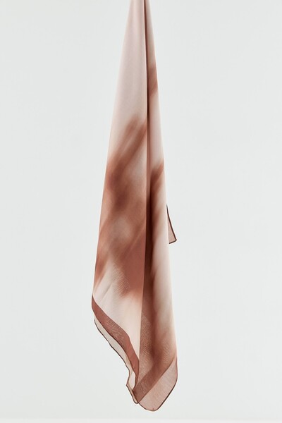 Modakaşmir Βαμβακερό σάλι με μοτίβο ομίχλης