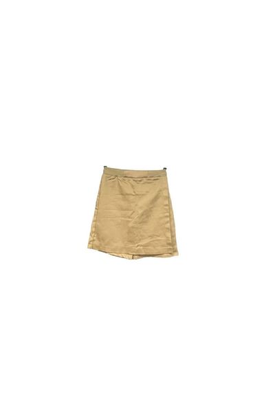 Sereia Girl's Ribbed Waist Lycra School and Daily Shorts Skirt Beige - Beige - Sreiaumktkksektek-Beige