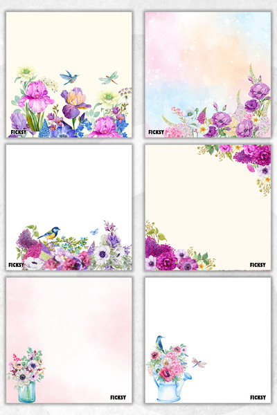 Ficksy Flower Memo Pad - 9*9 cm Size - 50 Sheets - Notepad - Memopad - Note Paper - to Do List - Notebook