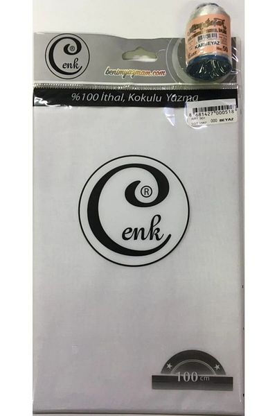 Yüsra Shop Cenk Imported White Plain Writing 100 cm Sixhead 20 Gr Needlework Thread with String