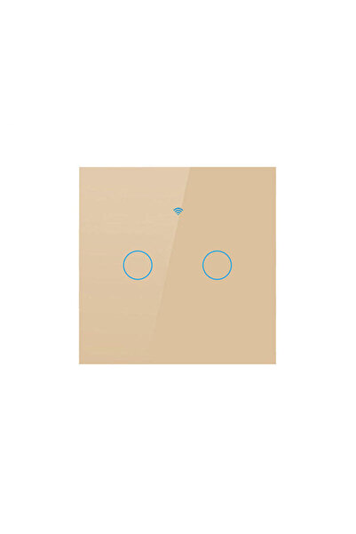 VisionHub Smart Touch Switch, Wireless, Wi-fi, 2 Channels, Tempered Glass,iOS/Android,Tuya,Amazon Alexa/Google