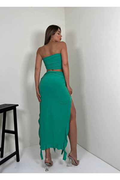 AFİTAP Ruffle Detail Double Suit