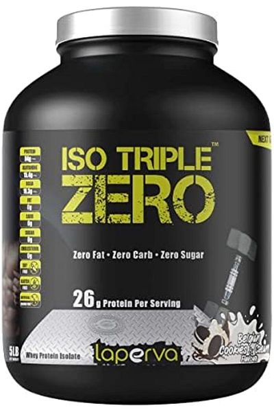 Laperva ISO Triple Zero Next Generation Whey Protein Isolate Powder 2.27 KG Belgian Cookies and Crea