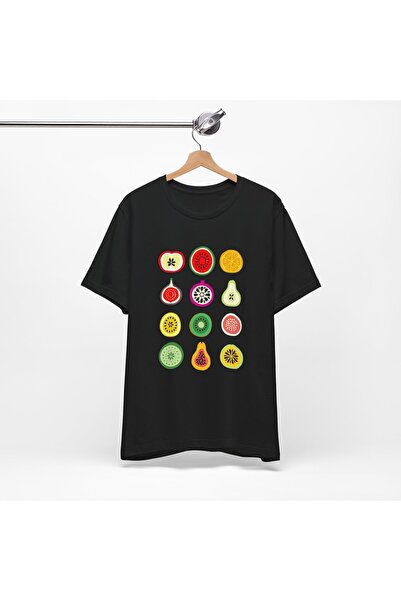 Tubinyoo 12 Fruit Patterned Unisex Oversize T-Shirt