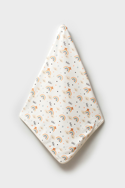 MAHFEL 100% Cotton Organic Rainbow Printed Baby Kids Blanket