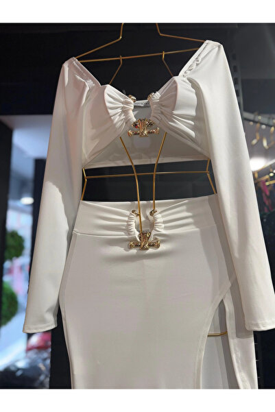 AFİTAP Imported Chest Metal Detail Double Suit