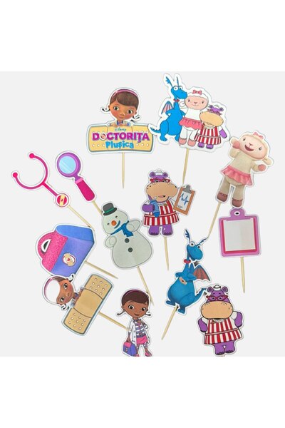 Doc McStuffins Set decoratiuni tort 3-15cm Doctorita Plusica Dr McStuffins