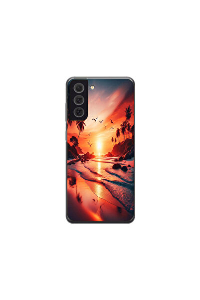 Atlas Силиконов калъф HQCover, съвместим с Samsung Galaxy S22 Plus, Sunset, S...