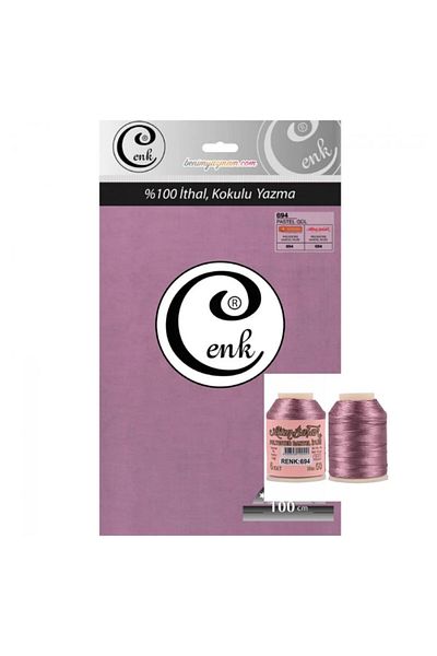 Yüsra Shop Cenk Imported 694 Paste Rose Flat Writing 100 cm Six Spikes 20 Gr Needlework Thread with String