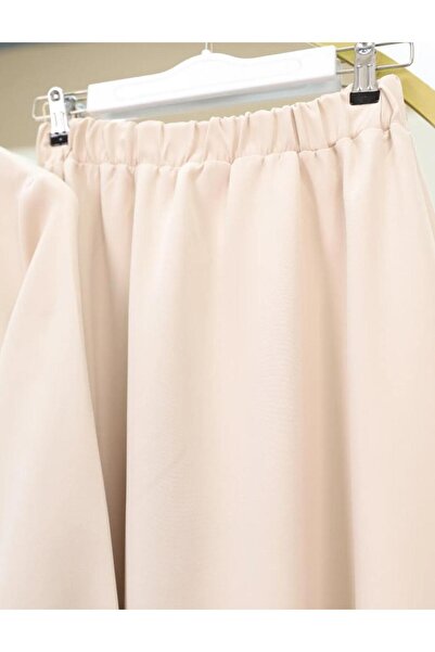 New Lune Women's Clothing Scuba Fabric Double Suit Suitable for Hijab with Bow Detail on the Front, Bottom Top