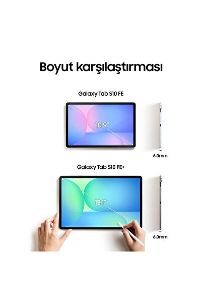 Samsung Galaxy Tab S10 Fe+ 256Gb 12GB-13.1''Android Tablet + S Pen (Samsung Türkiye Garantili)