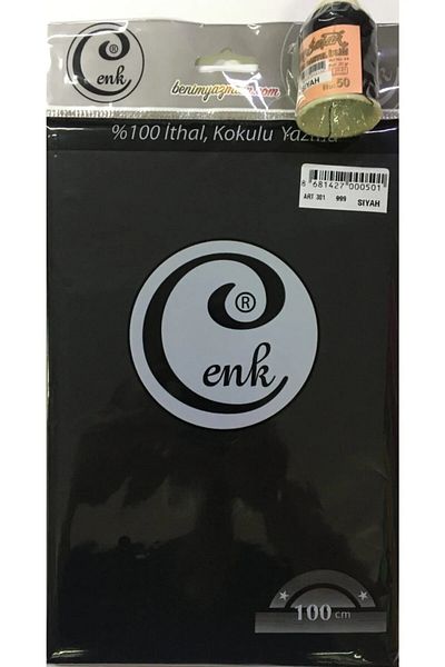 Yüsra Shop Cenk Imported Black Plain Writing 100 cm Sixhead 20 Gr Needlework Floss with String