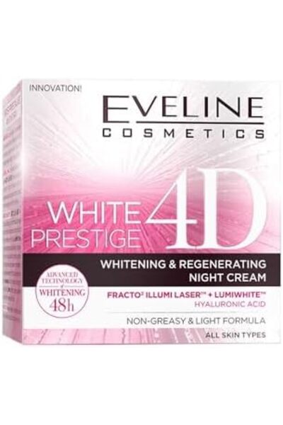Eveline Cosmetics White Prestige 4D Whitening Night Cream by Eveline, 50ml