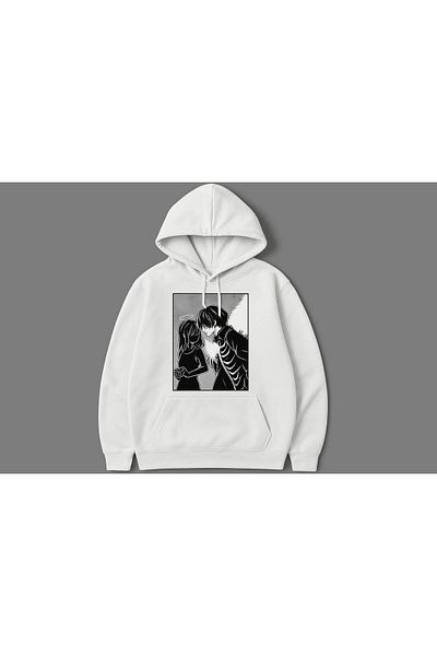 CLASSY.MODA Angel and Devil Themed Hooded Sweatshirt