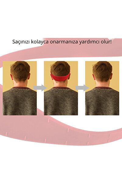 Generic Ayarlanabilir Saç Kesim Kılavuzu - Fade ve Ense Tıraşı için Silikon Şablon - Evde Profesyonel Bakımı