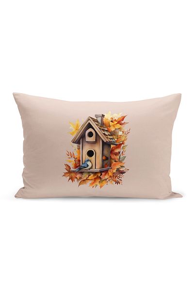 Bertille Home Autumn Series Double Sided Digital Printed Throw Pillow Cover (Halloween Autumn Cushion Cover)