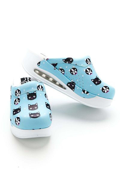 DRMOON Blue Orthopedic Medical Clogs for Women Airmax Cat Large