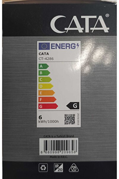 Cata CT-4286 Rustik Led Ampül E27 Duy G95 Glop Model 9 Watt Bal Cam Sarı Işık Tasarruflu Dekoratif Ampul