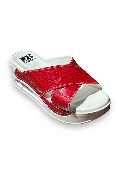 DRMOON Orthopedic sandals with straps, women, red
